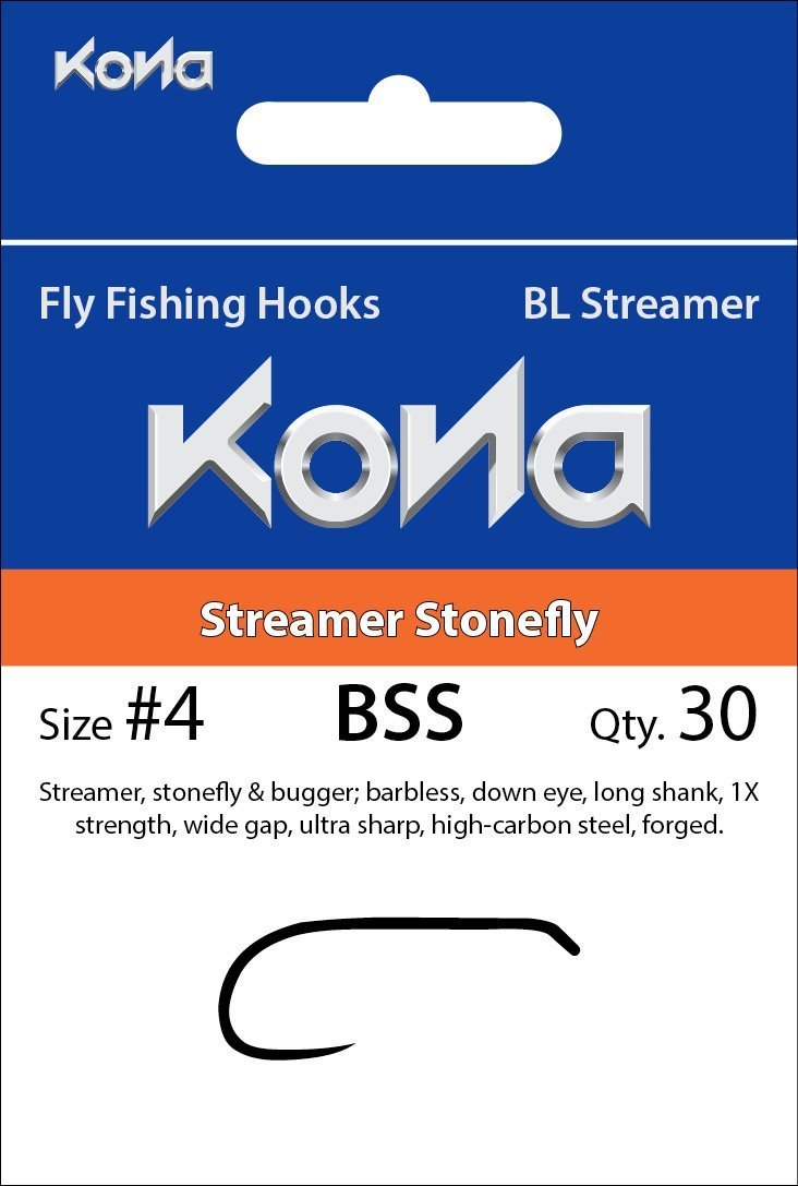 Kona BBS Barbless Streamer Stonefly Hook
