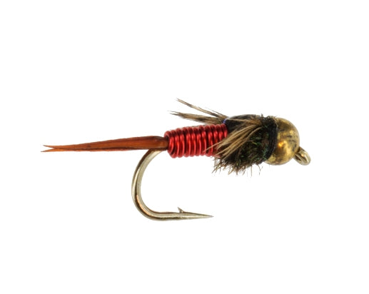 Beadhead Tungsten Copper John, Red Fishing Fly Trout Patter