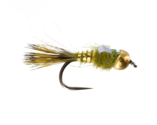 Beadhead Flashback Hares Ear, Olive Barbless