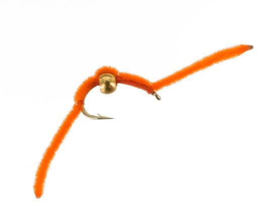 Beadhead San Juan Worm, Orange