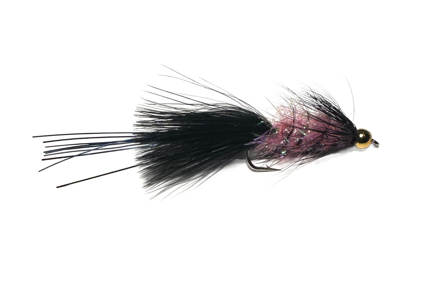Catch's Beadhead Bugger, Black/Pink with Blue