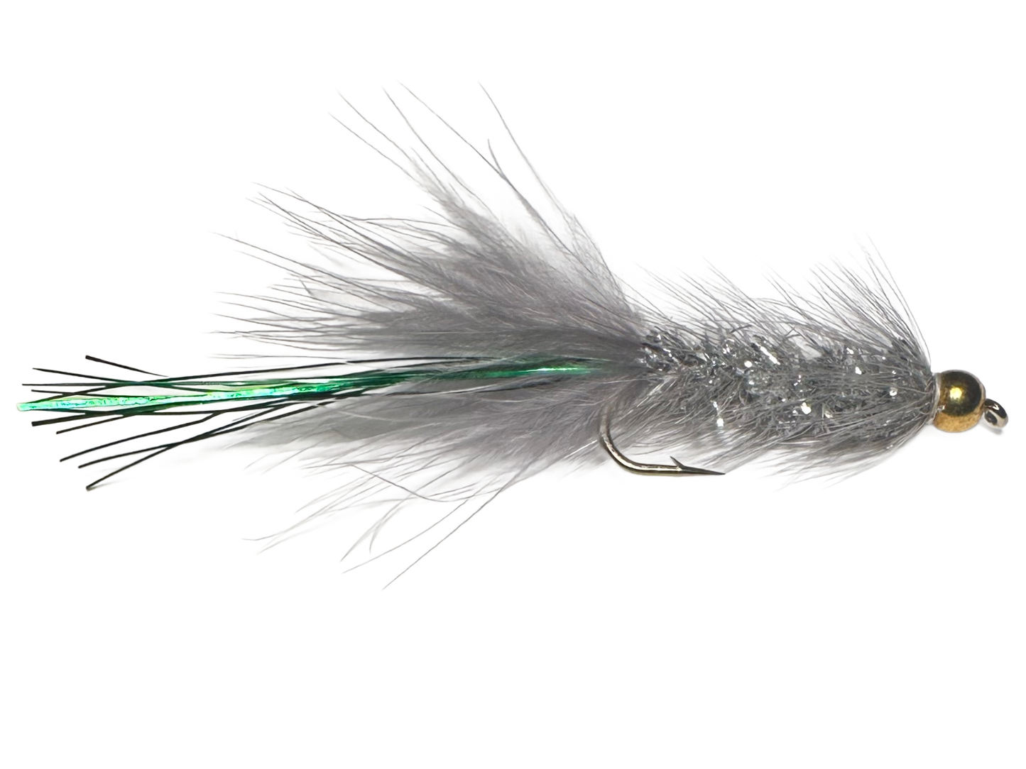 Catch's Beadhead Crystal Bugger, Gray/Silver Olive