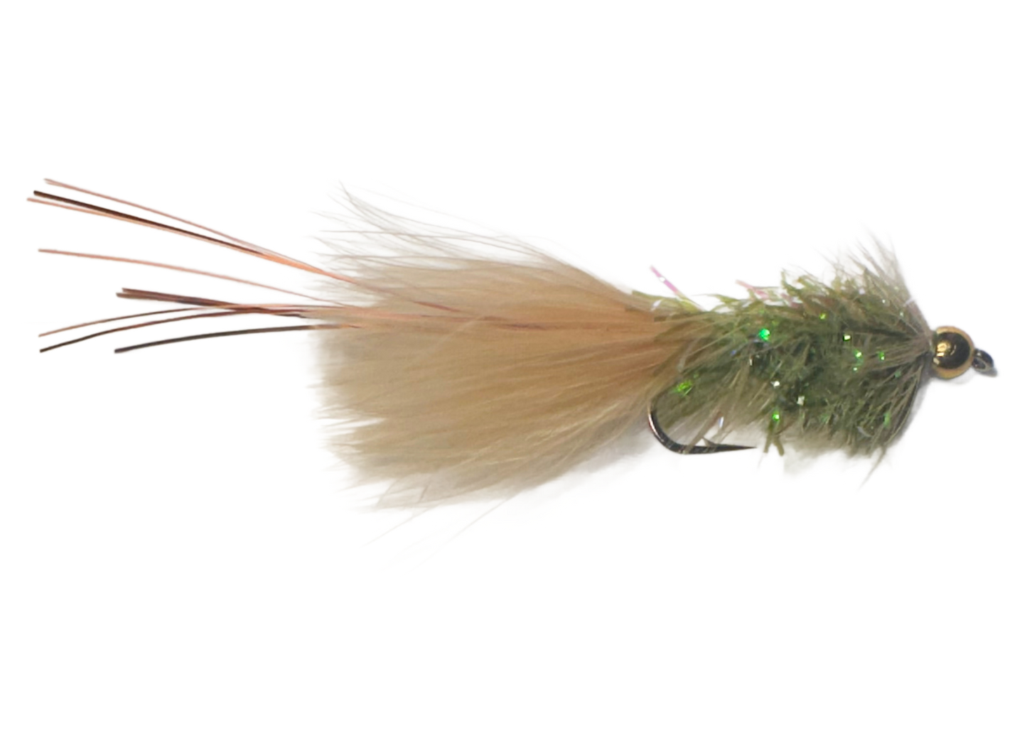 Catch's Beadhead Crystal Bugger, Tan/Olive Brown