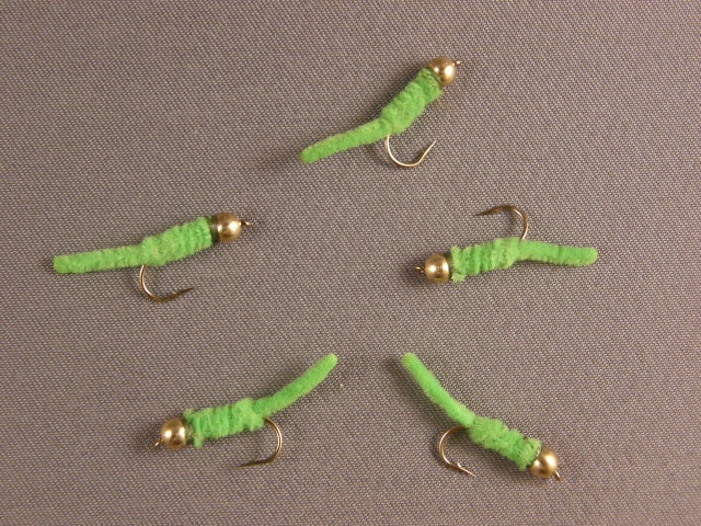 Beadhead Green Weenie grouped