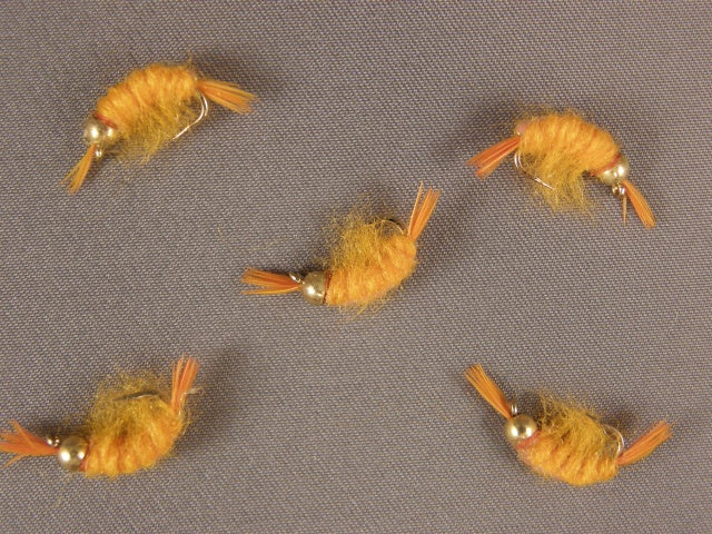 Beadhead Flashback Scud, Orange grouped