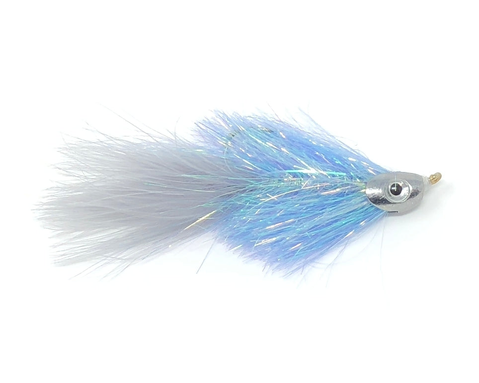 Fish-Skull Sparkle Minnow, Baitfish Light Blue Grey Tail