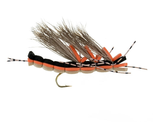 King Kong Black and Orange, Fly Fishing Flies, Dry Flies. Discount flies at theflystop.com. High Resolution.