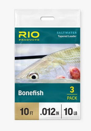 10ft Bonefish Leader - 3 pack