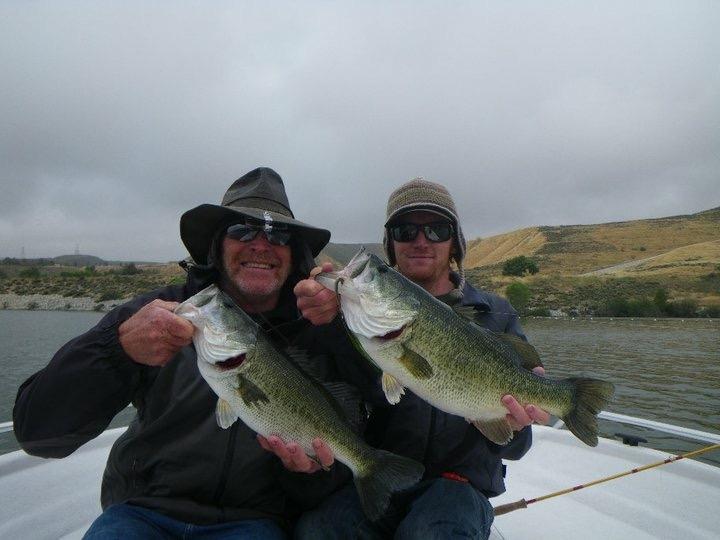 Double on the fly-largemouth on the fly-springtime bass