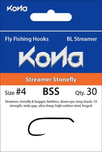 Kona BBS Barbless Streamer Stonefly Hook