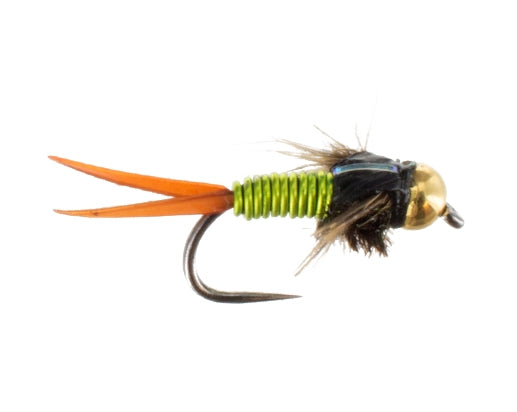 Beadhead Copper John, Chartreuse Barbless