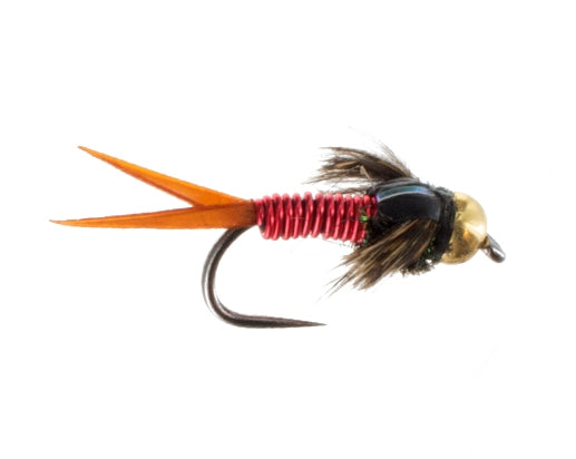 Beadhead Copper John, Red Barbless