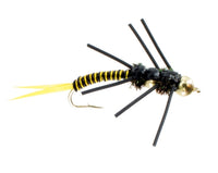 Beadhead Double Tungsten Wired Stonefly Rubberlegs, Yellow