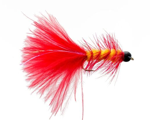 Beadhead Flash Bugger, Red and Yellow