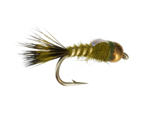 Beadhead Tungsten Flashback Hares Ear, Olive