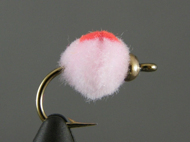 Beadhead Glo bug Cotton Candy Flame, Fly Fishing Flies, Eggs. Discount flies at theflystop.com. High Resolution.