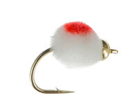 Beadhead Glo Bug, White/Flame