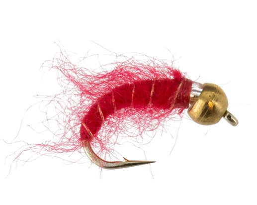 Beadhead Shaggy Caddis Red