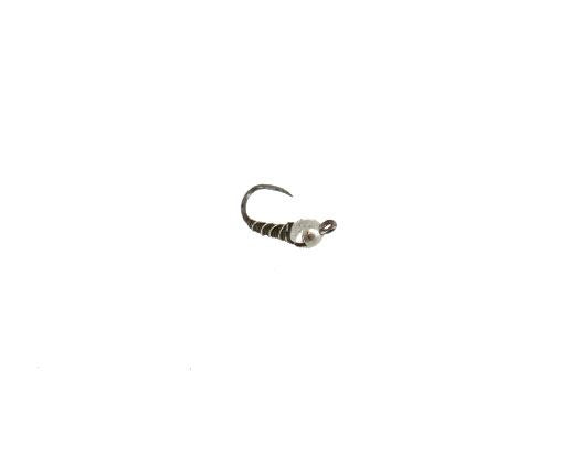 Beadhead Tactical Jigged Zebra Midge, Olive