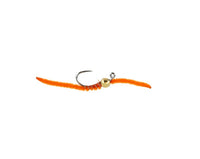 Beadhead Tactical Jigged San Juan Worm, Orange