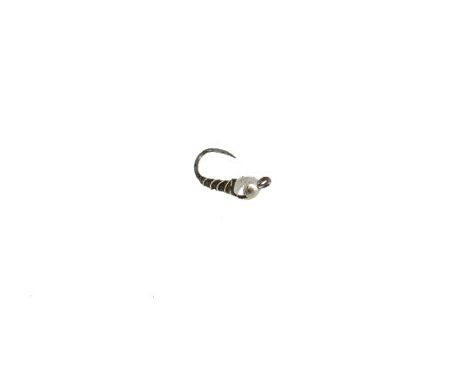 Beadhead Tactical Jigged Zebra Midge, Black