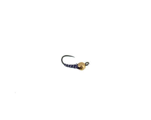 Beadhead Tactical Jigged Zebra Midge, Purple