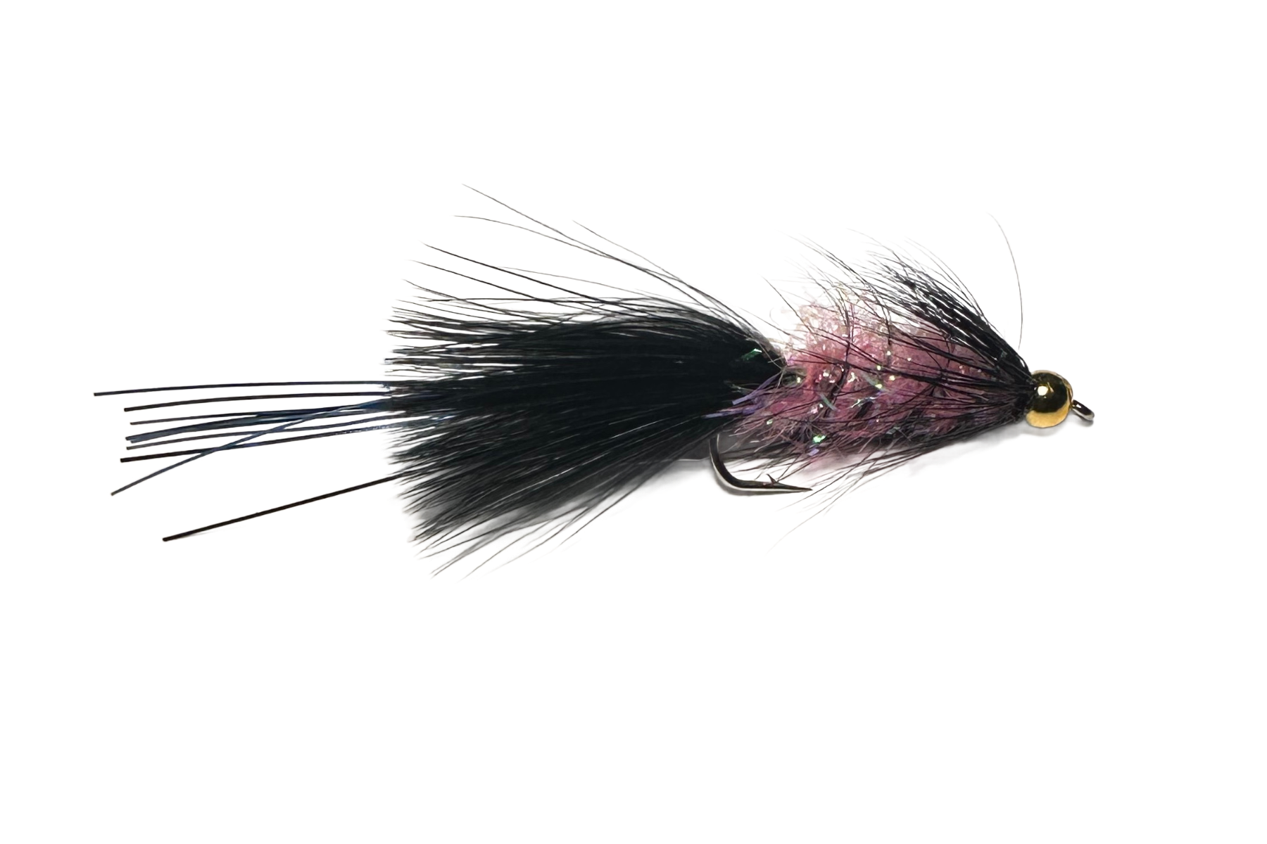 Catch's Beadhead Bugger, Black/Pink with Blue