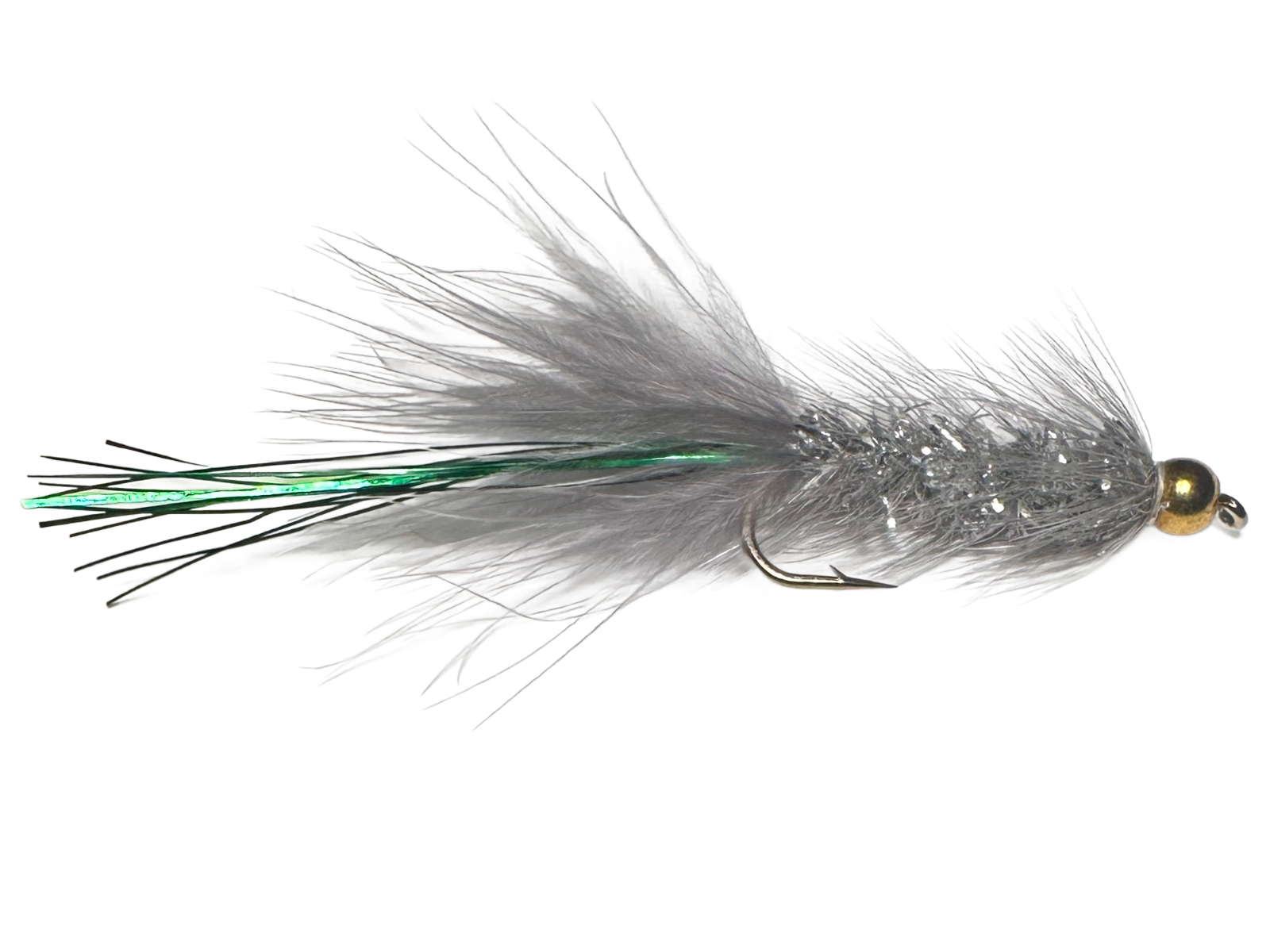 Catch's Beadhead Crystal Bugger, Gray/Silver Olive