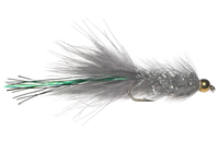 Catch's Beadhead Crystal Bugger, Gray/Silver Olive