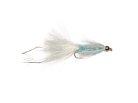 Catch's Beadhead Bugger, White/Baby Blue with Silver