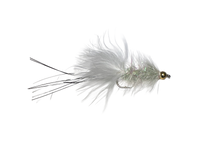 Catch's Beadhead Bugger, White/Chartreuse with Silver