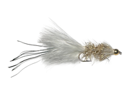 Catch's Beadhead Crystal Bugger, White/Gold Olive| Size - 6