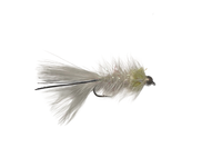 Catch's Beadhead Crystal Bugger, White Hotspot Chartreuse