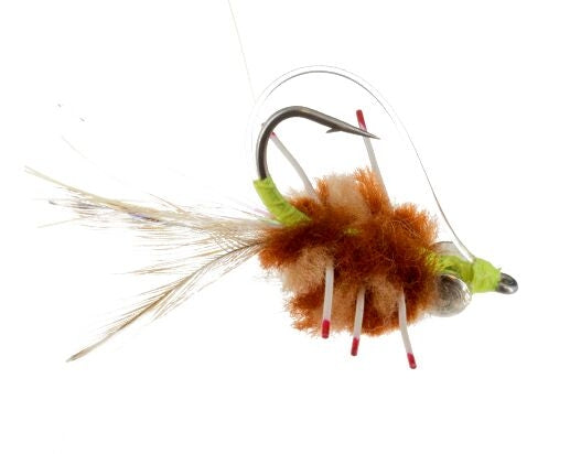 Bonefish-Merkin Crab, Brown and Tan