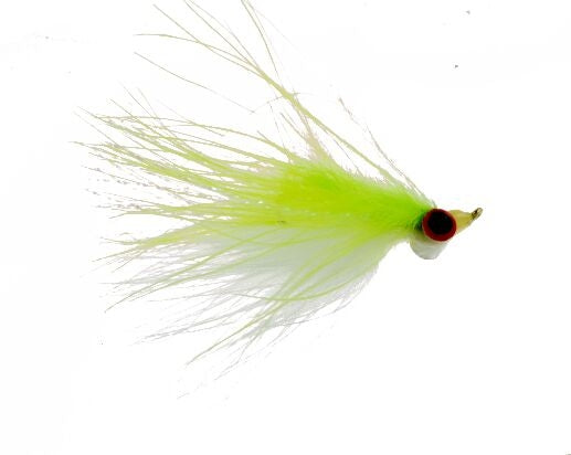 Clouser Marabou, Chartreuse/White