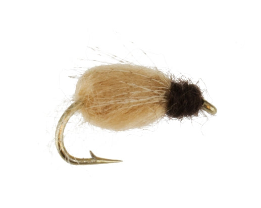Deep Sparkle Pupa (no shuck) Tan, Fly Fishing Flies, Nymphs. Discount flies at theflystop.com. High Resolution.