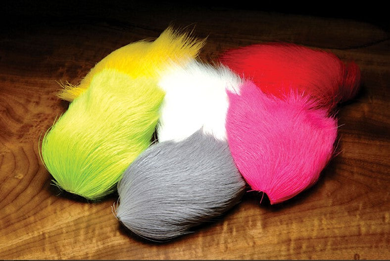 Deer Belly Hair Dyed over White