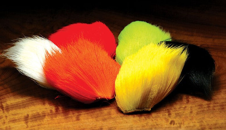 Deer Belly Hair Dyed over White
