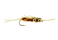 Beadhead Double Tungsten The Turd, Yellow and Brown