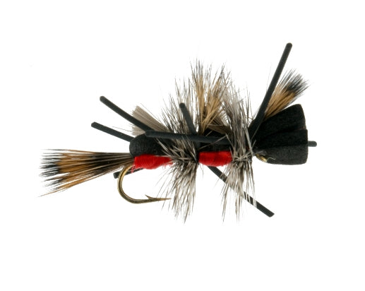 Drunk Humpy, Red fly fishing fly