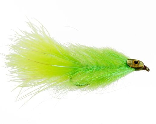 Fish-Skull Sparkle Minnow, Chartreuse