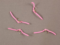 Beadhead San Juan Worm, Pink grouped