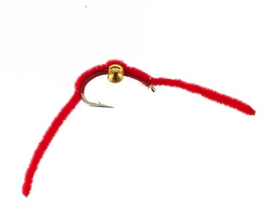 Beadhead San Juan Worm, Red