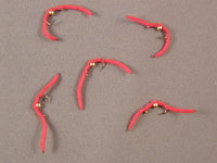 Beadhead San Juan Worm, Red grouped