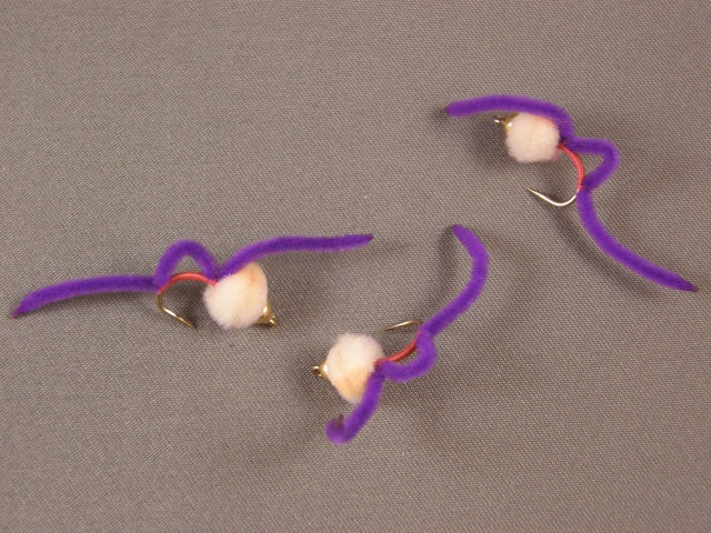 Beadhead Kenobi Egg, Purple fly fishing fly grouped