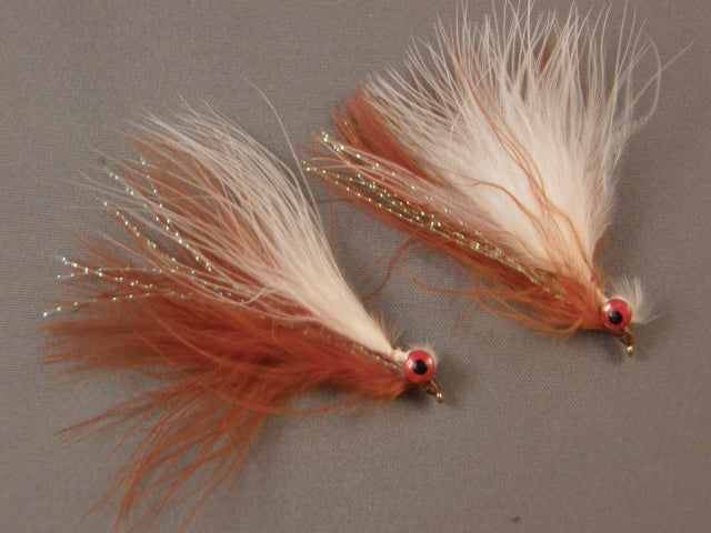 Clouser Marabou, Brown/White grouped