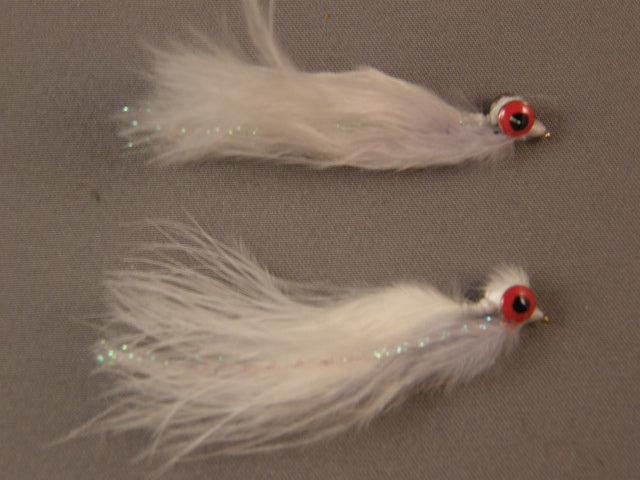 Clouser Marabou, Gray/White grouped