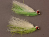 Clouser Marabou, Chartreuse/White grouped