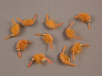 Beadhead Scud, Orange grouped
