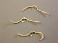 Beadhead San Juan Worm, Tan grouped